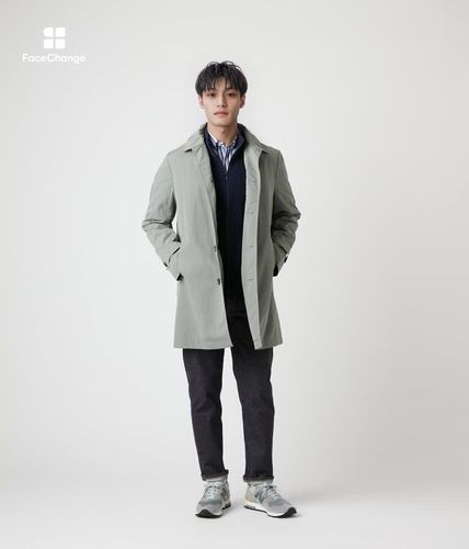 ウォッシャブル】片畦 スタンドカラーフルジップアップニット(16546526