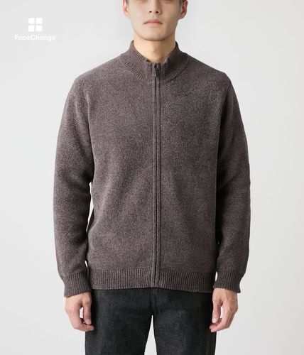 本日限定価格　STONE フルジップニット 受注制【Chikashitsu +】unisex over knit (4color