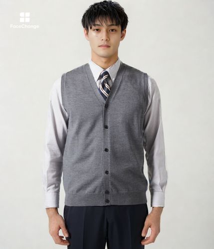 Vネック 前開きニットベスト(16573500-2024)｜ファッション通販のNY.ONLINE