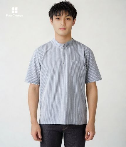 吸水速乾】COOL COMFORT サッカーストライプ ハーフジップ スタンド