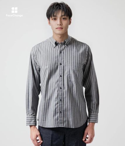 ドビーマルチストライプ 長袖ショートボタンダウンシャツ(16763701