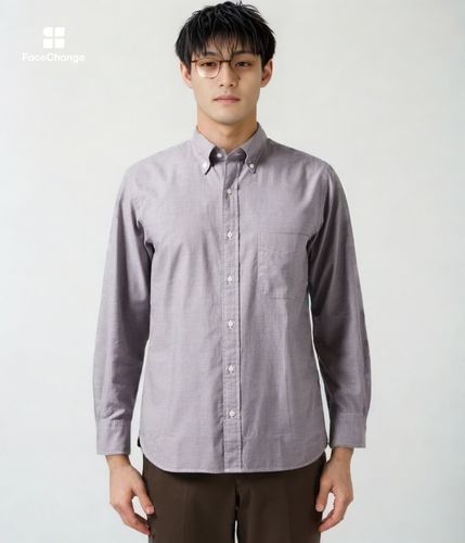 ガンクラブチェック 長袖ショートボタンダウンシャツ(16763702-2024