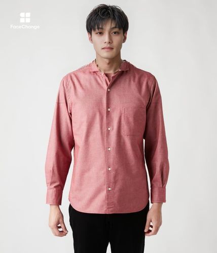 メランジオックス 起毛 長袖カッタウェイカラーシャツ(16763705-2024