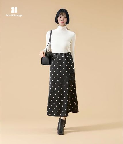 WEB限定】ma couleur(マ クルール)ポルカドットマーメイドスカート