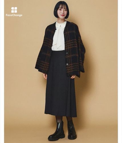 WEB限定】John Branigan(ジョン・ブラニガン) ツィードVノーカラー