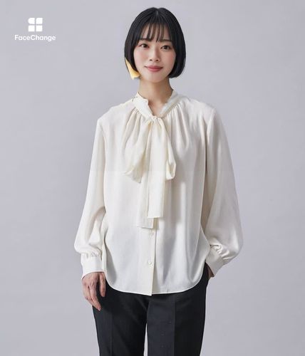 ノルディックジョーゼット ボウタイブラウス(26633213-2024