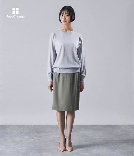 手洗い可能】ウルトラファインウール クルーネックニットプルオーバー