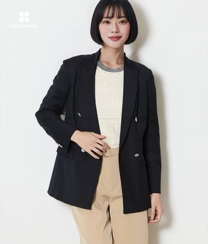 ウォッシャブル】ウールオックス ダブルブレストブレザー(51088351