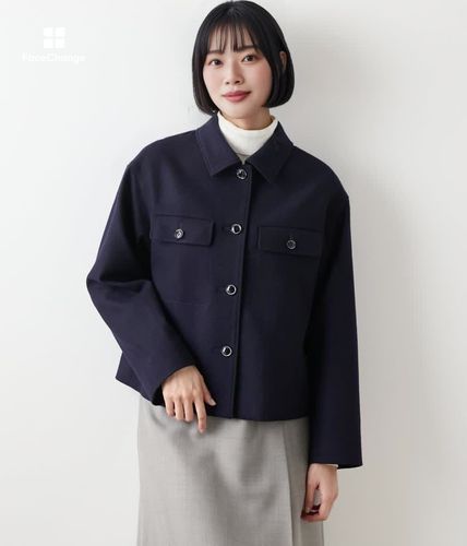 NEWYORKER MELTON ステンカラーショートジャケット(51116270-2025