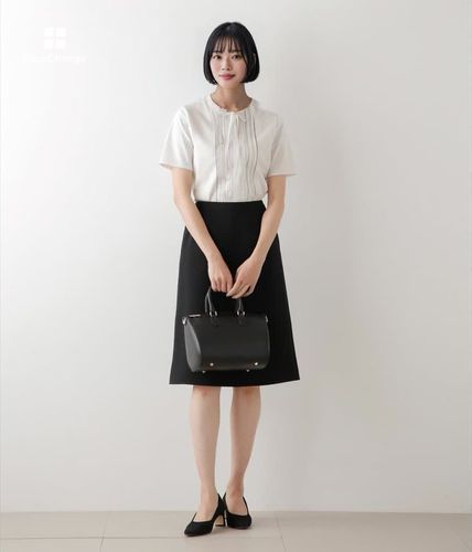 ウォッシャブル】ウォッシャブルWジョーゼット セミフレアスカート