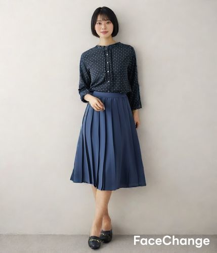 ポリエステルソフトクロス プリーツスカート(51213155-2024