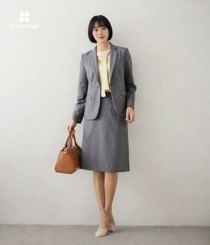 ウォッシャブル】シャークスキン Aラインスカート(51215351-2025