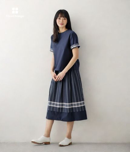 パネルニューヨーカータータン タックフレアスカート(51252701-2024