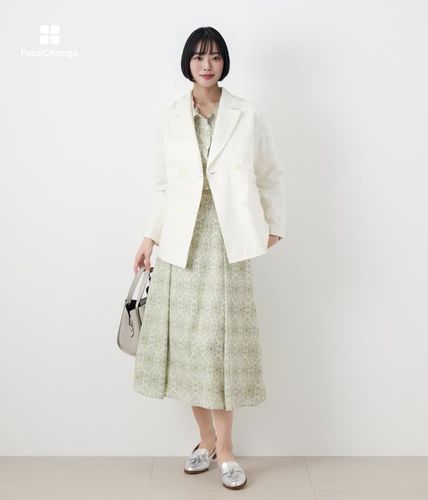 ミモザプリント レギュラーカラーシャツ(51615221-2025)｜ファッション