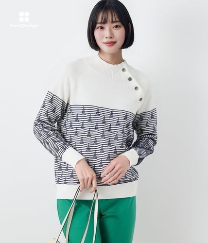 ヨットボーダー ハイネックプルオーバー(51715614-2025)｜ファッション