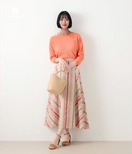 和紙ポリエステル クルーネック7分袖プルオーバー(51725622-2025