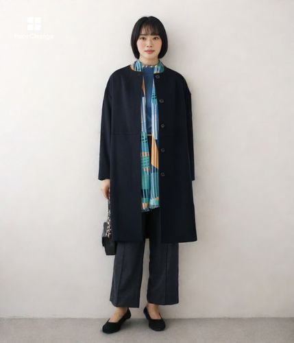 新品 ウールアンゴラロングベスト　ネイビー セール】*ウールアンゴラ ロングベスト（ベスト）｜Deuxieme Classe