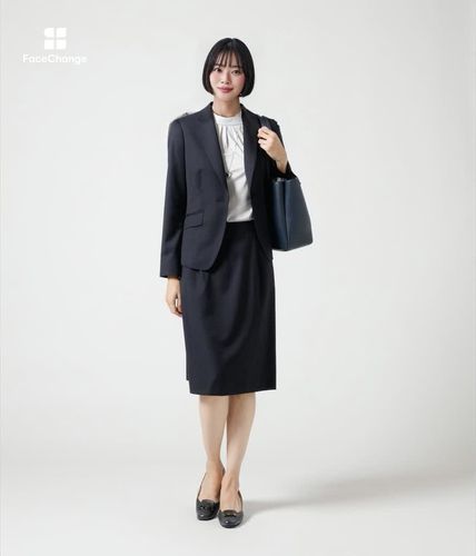 オルタネイトストライプ タックAラインスカート(71219402-2023