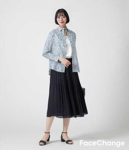 ポリエステルジョーゼット プリーツスカート(71252434-2024