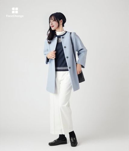 ストレッチフラノ センタープレスパンツ(71313838-2024)｜ファッション