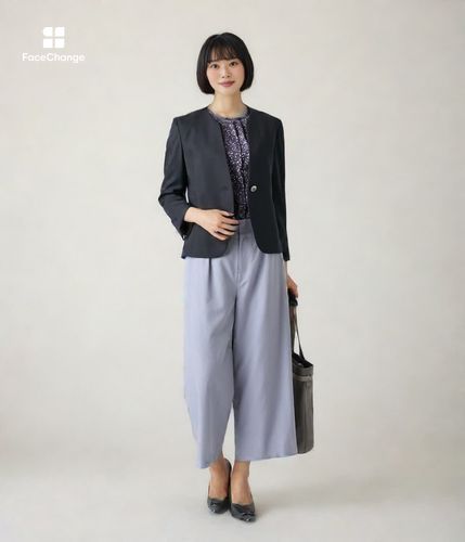 ライトグログラン タックガウチョパンツ(71335806-2025)｜ファッション