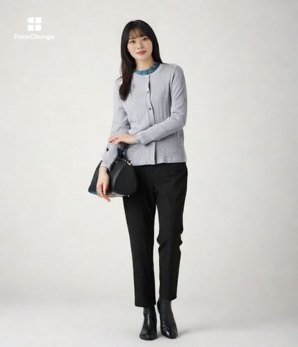 スモールフラワープリント スタンドフリルブラウス(71613412-2024