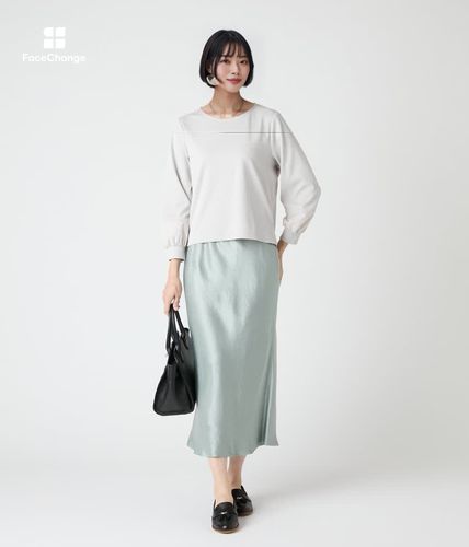 アクア―スティングリブ 袖口切り替え長袖プルオーバー(71816902-2025