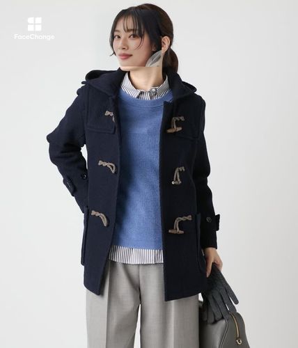 L】ウールバスケット ショートダッフルコート(79556450-2025