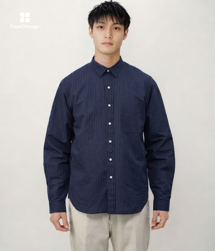 美品 クリスチャン ワイナンツ ストライプ オーバーサイズ シャツ コットン UCT】コットンリネンストライプ 長袖 オーバーサイズシャツ(85765783